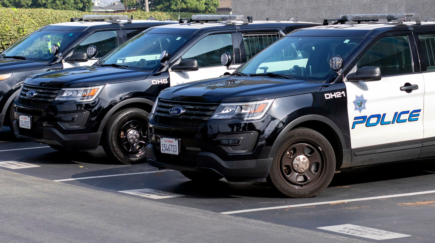 Photo of police cars.