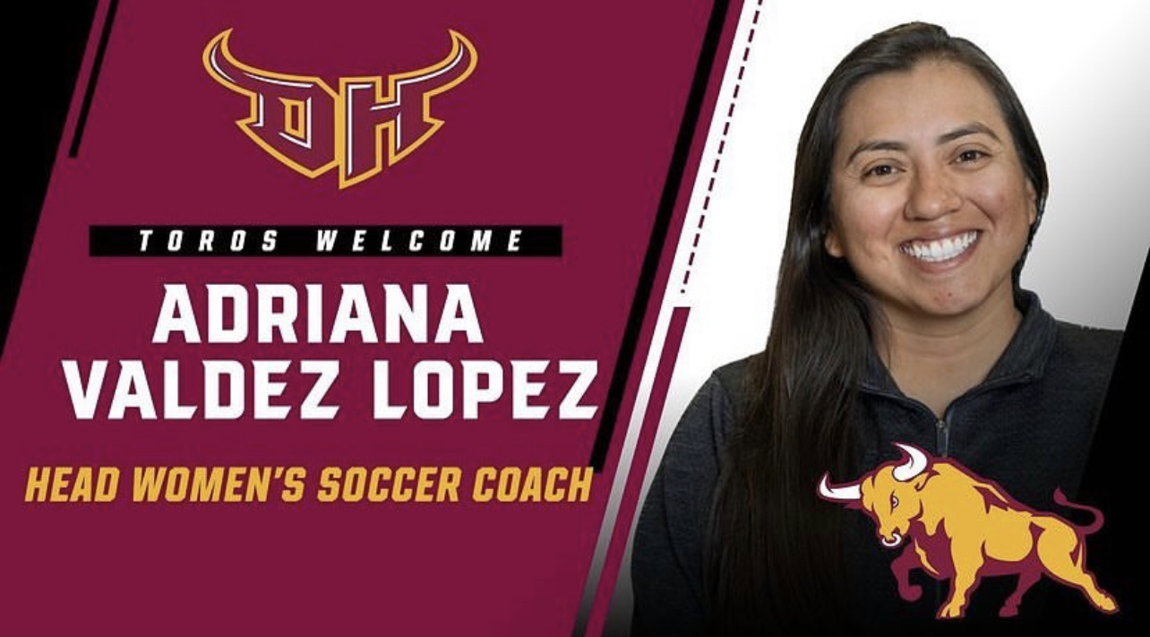 Graphic of new coach with headshot
